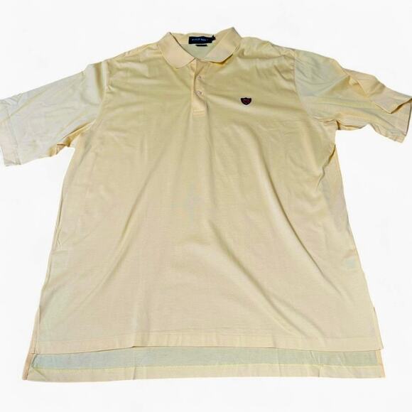 POLO GOLF RALPH LAUREN Pima Cotton Polo Shirt Yellow XL Classic Fit - Picture 3 of 7